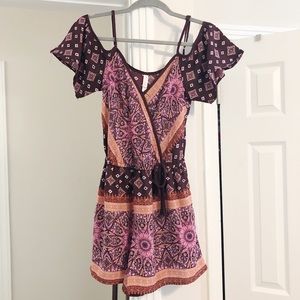 XHILARATION Floral Off The Shoulder Romper